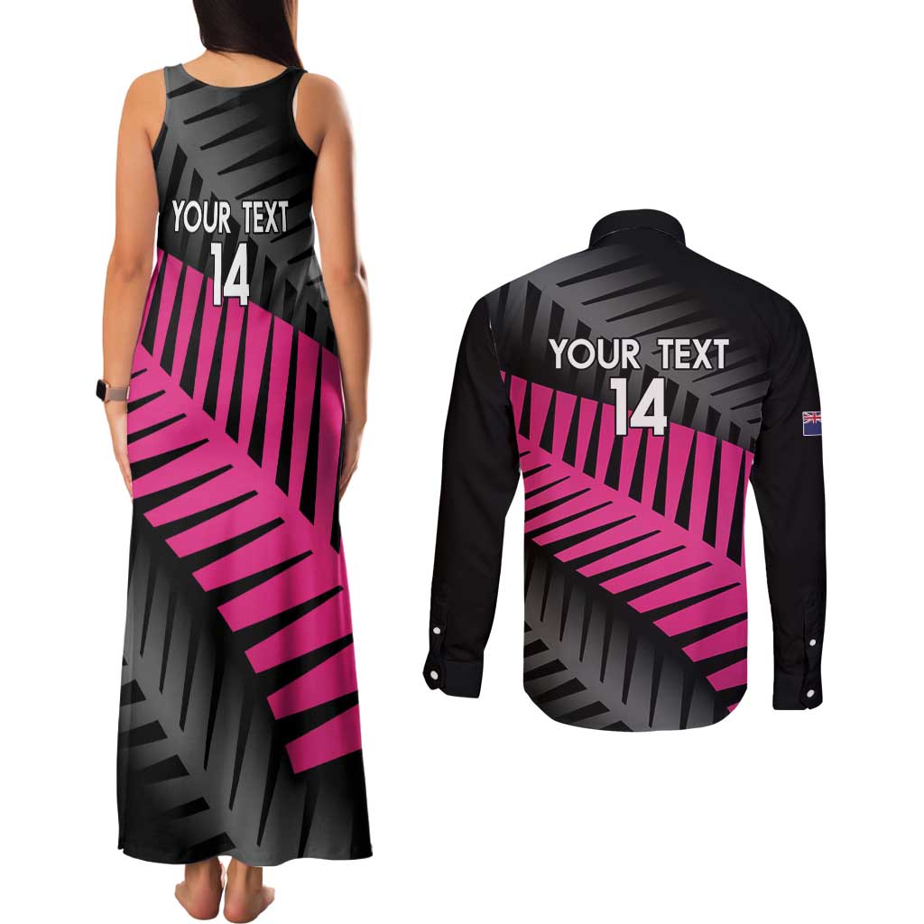 New Zealand Silver Fern Rugby Custom Couples Matching Tank Maxi Dress and Long Sleeve Button Shirt 2025 All Black Go Champions - Aussie Hoodie