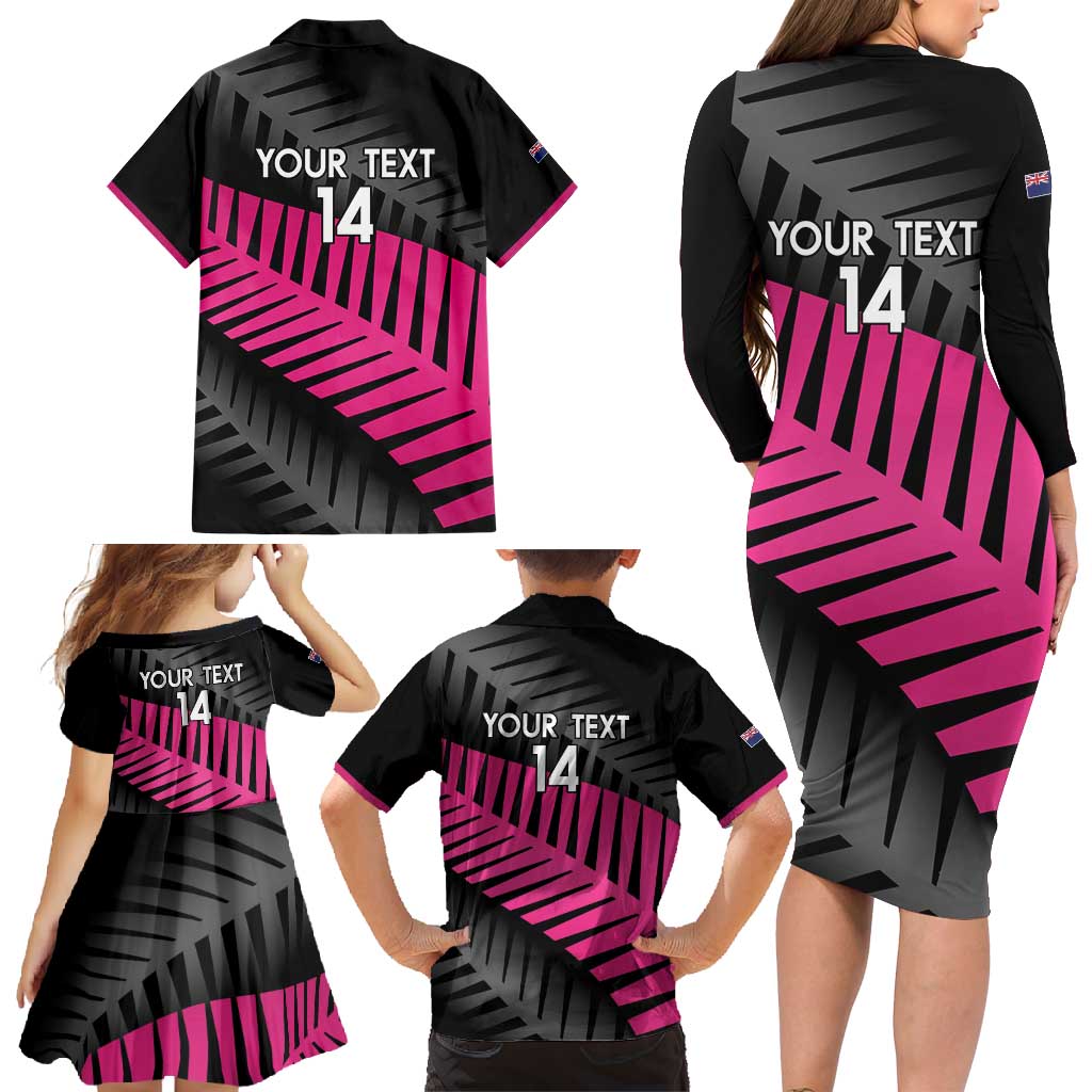 New Zealand Silver Fern Rugby Custom Family Matching Long Sleeve Bodycon Dress and Hawaiian Shirt 2025 All Black Go Champions - Aussie Hoodie