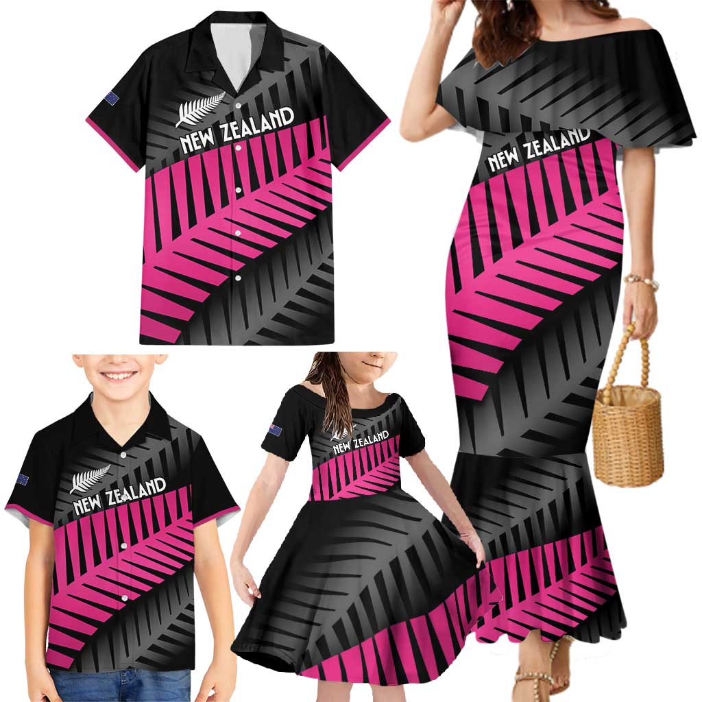 New Zealand Silver Fern Rugby Custom Family Matching Mermaid Dress and Hawaiian Shirt 2025 All Black Go Champions - Aussie Hoodie