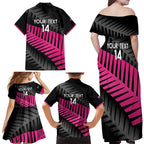 New Zealand Silver Fern Rugby Custom Family Matching Off Shoulder Maxi Dress and Hawaiian Shirt 2025 All Black Go Champions - Aussie Hoodie
