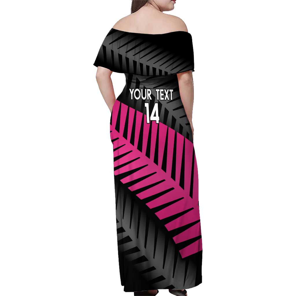 New Zealand Silver Fern Rugby Custom Family Matching Off Shoulder Maxi Dress and Hawaiian Shirt 2025 All Black Go Champions - Aussie Hoodie