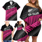 New Zealand Silver Fern Rugby Custom Family Matching Off Shoulder Short Dress and Hawaiian Shirt 2025 All Black Go Champions - Aussie Hoodie