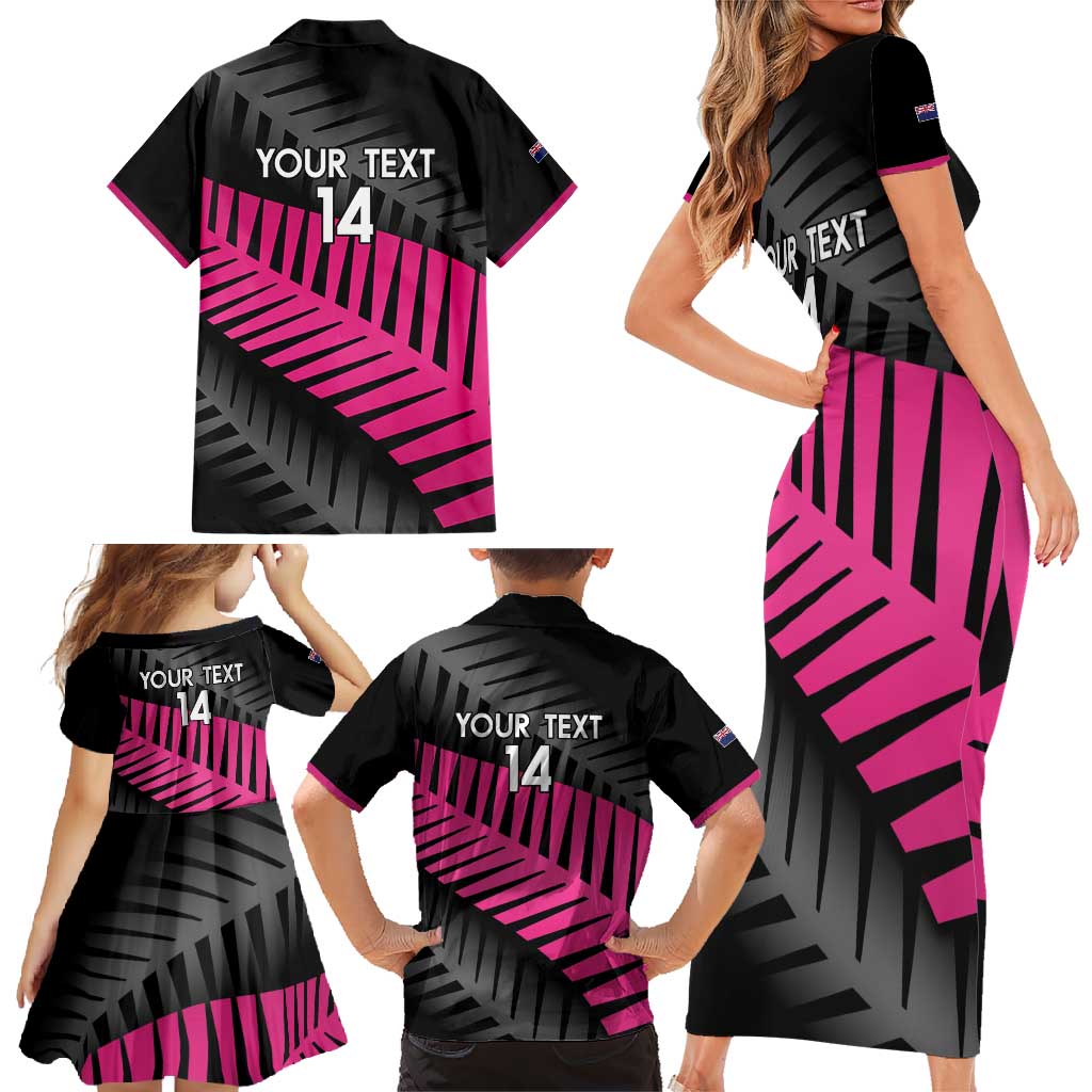 New Zealand Silver Fern Rugby Custom Family Matching Short Sleeve Bodycon Dress and Hawaiian Shirt 2025 All Black Go Champions - Aussie Hoodie