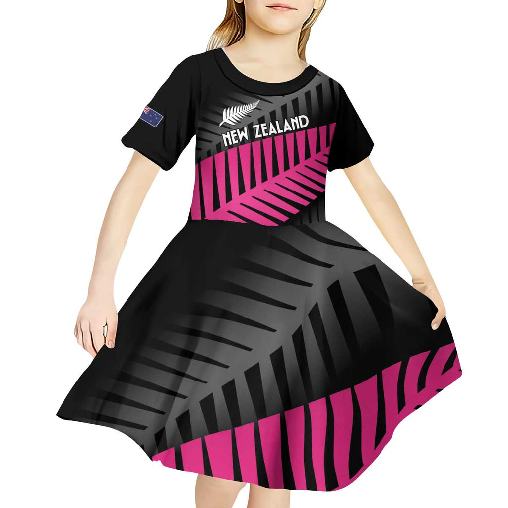 New Zealand Silver Fern Rugby Custom Kid Short Sleeve Dress 2025 All Black Go Champions - Aussie Hoodie
