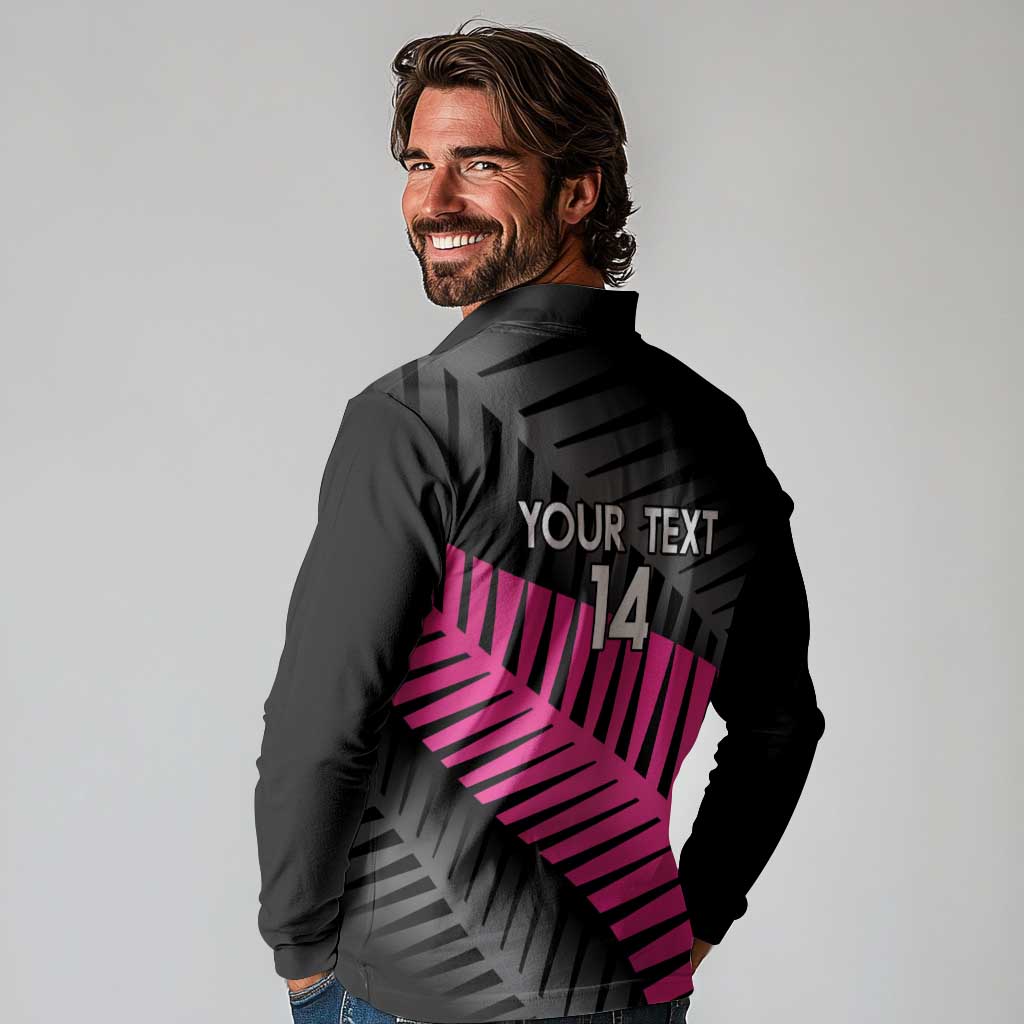 New Zealand Silver Fern Rugby Custom Long Sleeve Polo Shirt 2025 All Black Go Champions - Aussie Hoodie