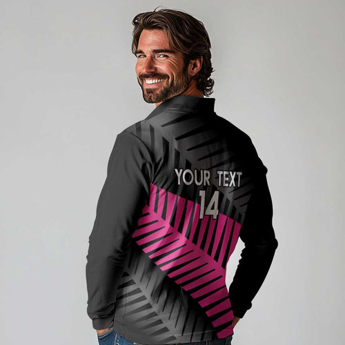 New Zealand Silver Fern Rugby Custom Long Sleeve Polo Shirt 2025 All Black Go Champions - Aussie Hoodie