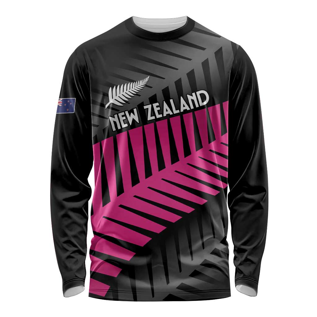 New Zealand Silver Fern Rugby Custom Long Sleeve Shirt 2025 All Black Go Champions - Aussie Hoodie
