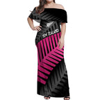 New Zealand Silver Fern Rugby Custom Off Shoulder Maxi Dress 2025 All Black Go Champions - Aussie Hoodie