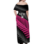 New Zealand Silver Fern Rugby Custom Off Shoulder Maxi Dress 2025 All Black Go Champions - Aussie Hoodie