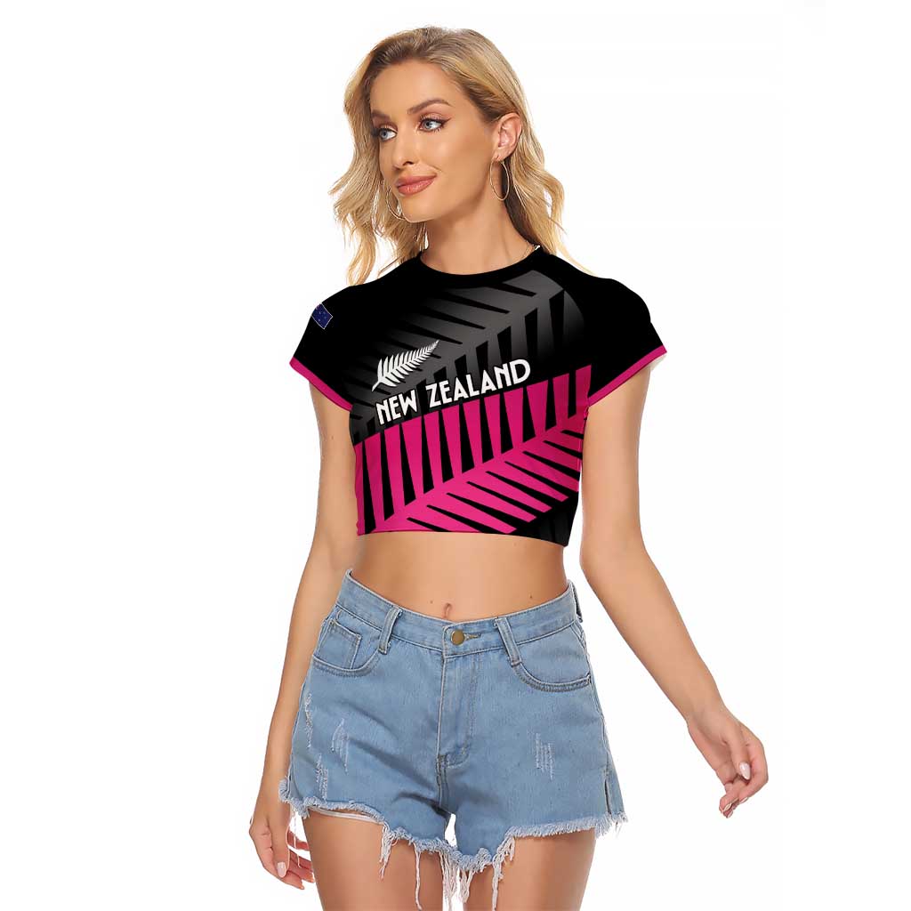 New Zealand Silver Fern Rugby Custom Raglan Cropped T Shirt 2025 All Black Go Champions - Aussie Hoodie
