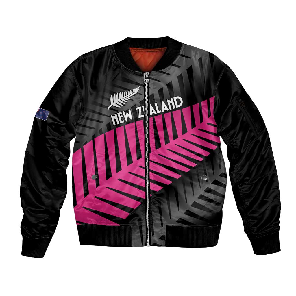 New Zealand Silver Fern Rugby Custom Sleeve Zip Bomber Jacket 2025 All Black Go Champions - Aussie Hoodie