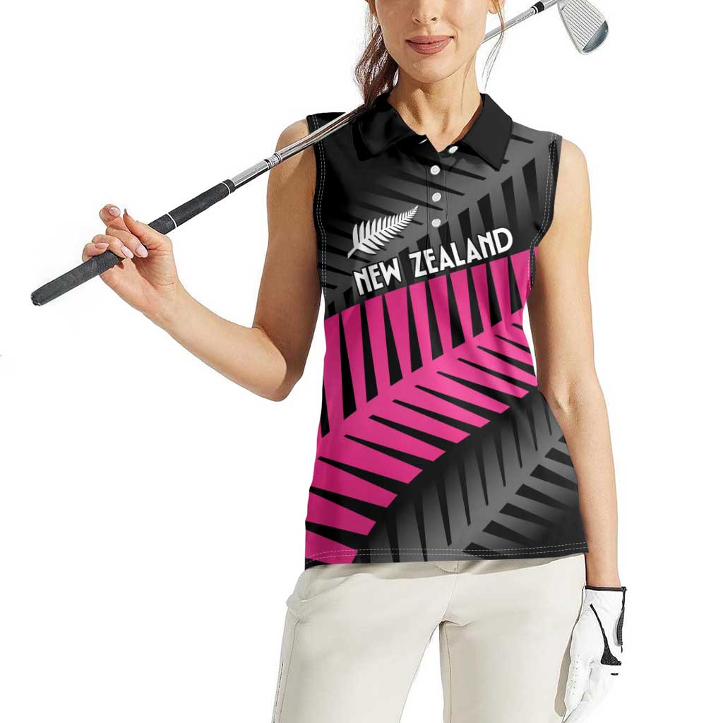 New Zealand Silver Fern Rugby Custom Women Sleeveless Polo Shirt 2025 All Black Go Champions - Aussie Hoodie