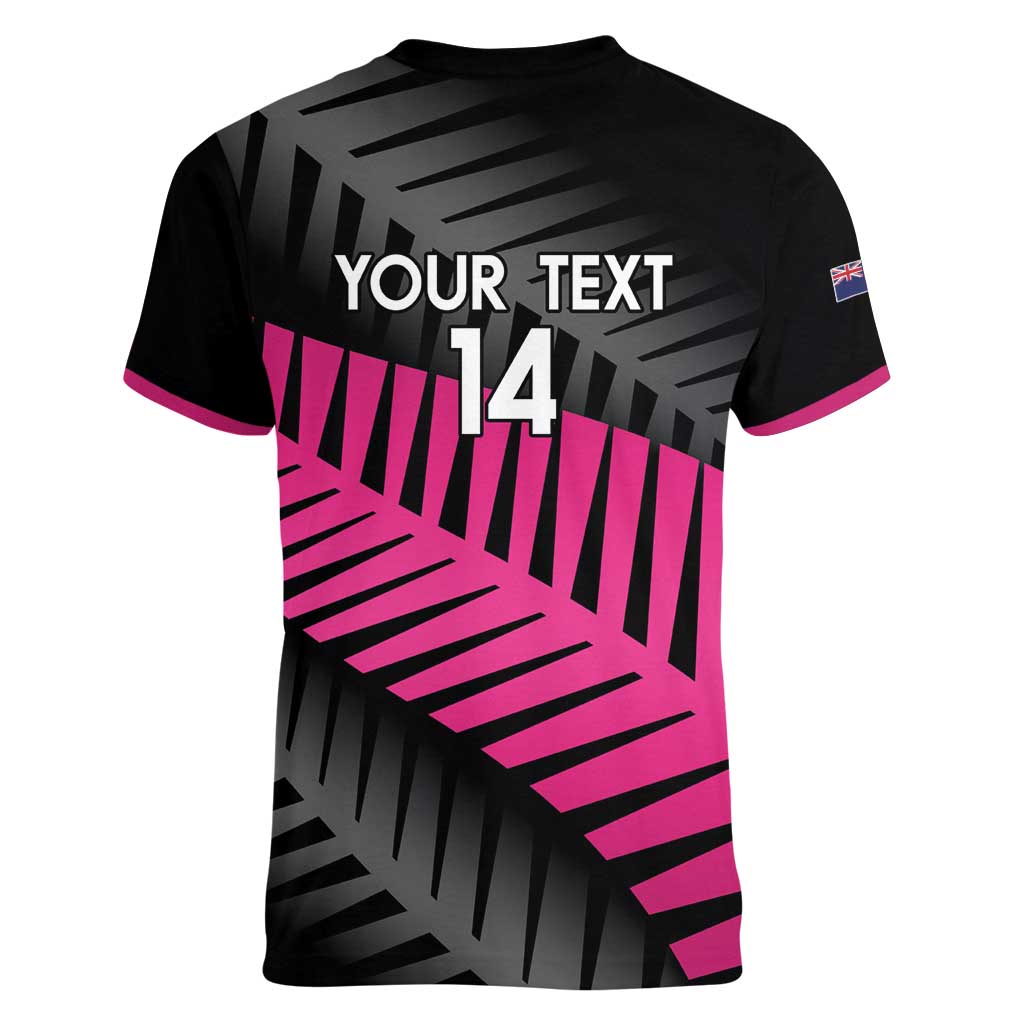 New Zealand Silver Fern Rugby Custom Women V-Neck T-Shirt 2025 All Black Go Champions - Aussie Hoodie