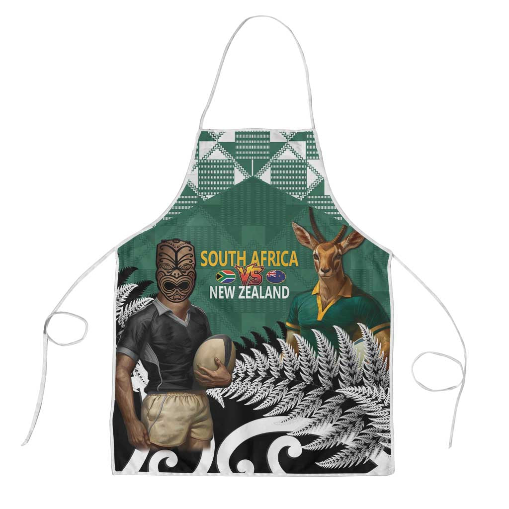 New Zealand South Africa Rugby Apron Springboks Kente All Black Maori Together - Aussie Hoodie