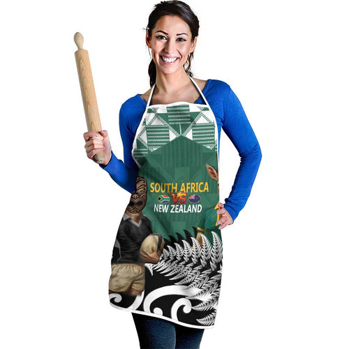 New Zealand South Africa Rugby Apron Springboks Kente All Black Maori Together - Aussie Hoodie