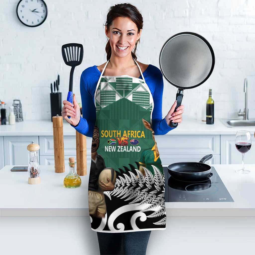 New Zealand South Africa Rugby Apron Springboks Kente All Black Maori Together - Aussie Hoodie