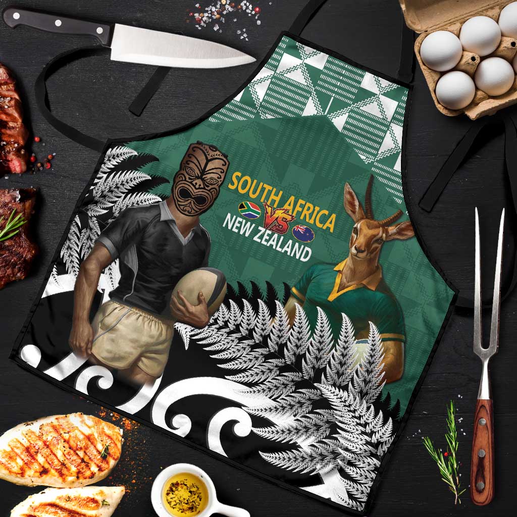 New Zealand South Africa Rugby Apron Springboks Kente All Black Maori Together - Aussie Hoodie