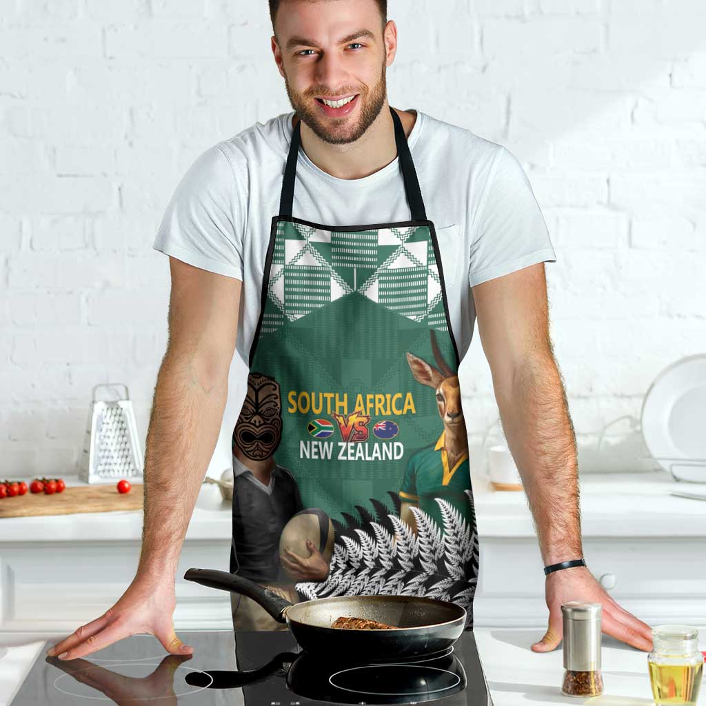 New Zealand South Africa Rugby Apron Springboks Kente All Black Maori Together - Aussie Hoodie