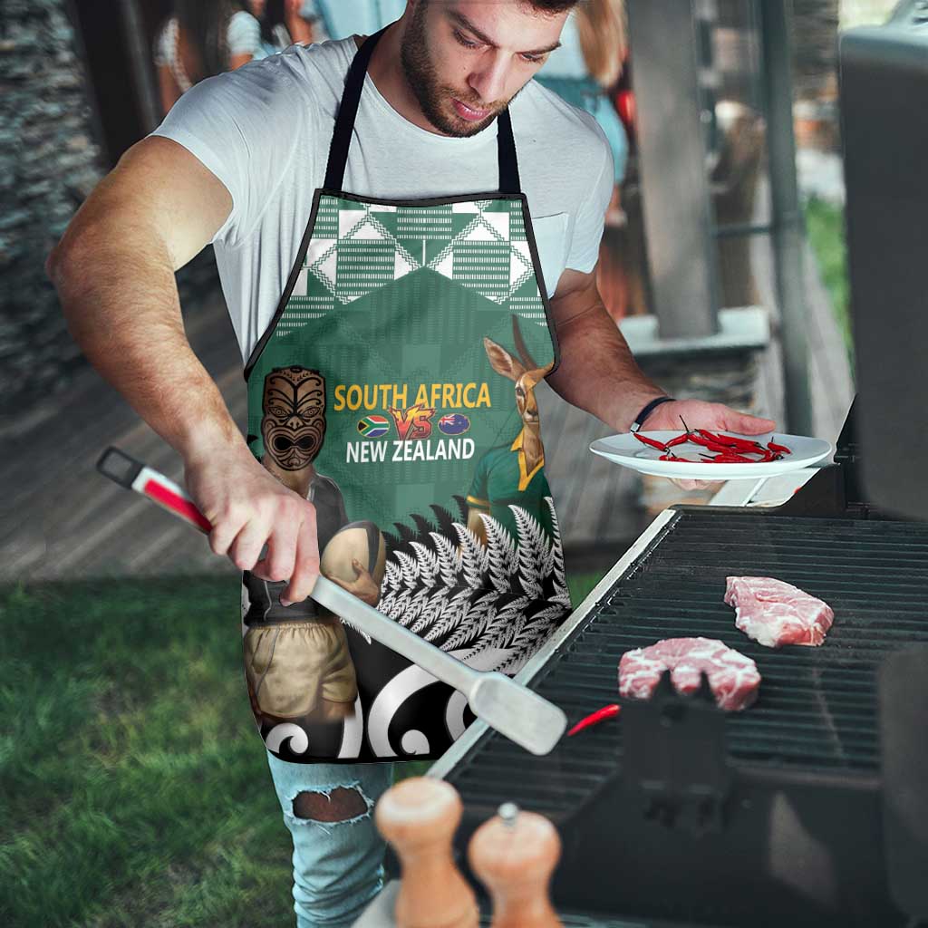 New Zealand South Africa Rugby Apron Springboks Kente All Black Maori Together - Aussie Hoodie