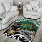 New Zealand South Africa Rugby Area Rug Springboks Kente All Black Maori Together - Aussie Hoodie