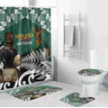 New Zealand South Africa Rugby Bathroom Set Springboks Kente All Black Maori Together - Aussie Hoodie