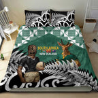 New Zealand South Africa Rugby Bedding Set Springboks Kente All Black Maori Together - Aussie Hoodie