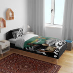 New Zealand South Africa Rugby Bedding Set Springboks Kente All Black Maori Together - Aussie Hoodie