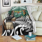New Zealand South Africa Rugby Blanket Springboks Kente All Black Maori Together - Aussie Hoodie