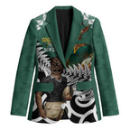 New Zealand South Africa Rugby Custom Blazer Springboks Kente All Black Maori Together - Aussie Hoodie