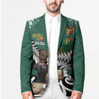 New Zealand South Africa Rugby Custom Blazer Springboks Kente All Black Maori Together - Aussie Hoodie