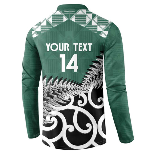New Zealand South Africa Rugby Custom Button Sweatshirt Springboks Kente All Black Maori Together - Aussie Hoodie
