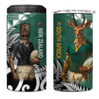 New Zealand South Africa Rugby 4 in 1 Can Cooler Tumbler Springboks Kente All Black Maori Together - Aussie Hoodie