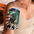 New Zealand South Africa Rugby 4 in 1 Can Cooler Tumbler Springboks Kente All Black Maori Together - Aussie Hoodie