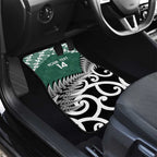 New Zealand South Africa Rugby Car Mats Springboks Kente All Black Maori Together - Aussie Hoodie