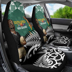 New Zealand South Africa Rugby Car Seat Cover Springboks Kente All Black Maori Together - Aussie Hoodie