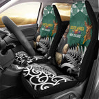New Zealand South Africa Rugby Car Seat Cover Springboks Kente All Black Maori Together - Aussie Hoodie