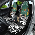 New Zealand South Africa Rugby Car Seat Cover Springboks Kente All Black Maori Together - Aussie Hoodie