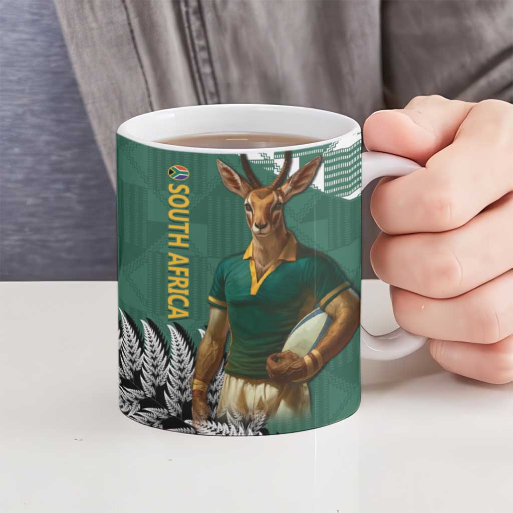New Zealand South Africa Rugby Ceramic Mug Springboks Kente All Black Maori Together - Aussie Hoodie