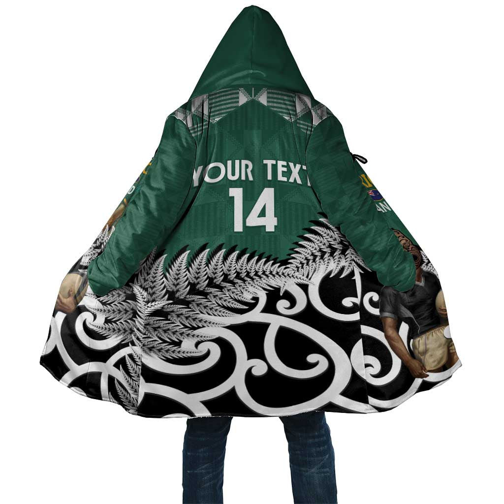 New Zealand South Africa Rugby Custom Cloak Springboks Kente All Black Maori Together - Aussie Hoodie