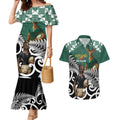 New Zealand South Africa Rugby Custom Couples Matching Mermaid Dress and Hawaiian Shirt Springboks Kente All Black Maori Together - Aussie Hoodie
