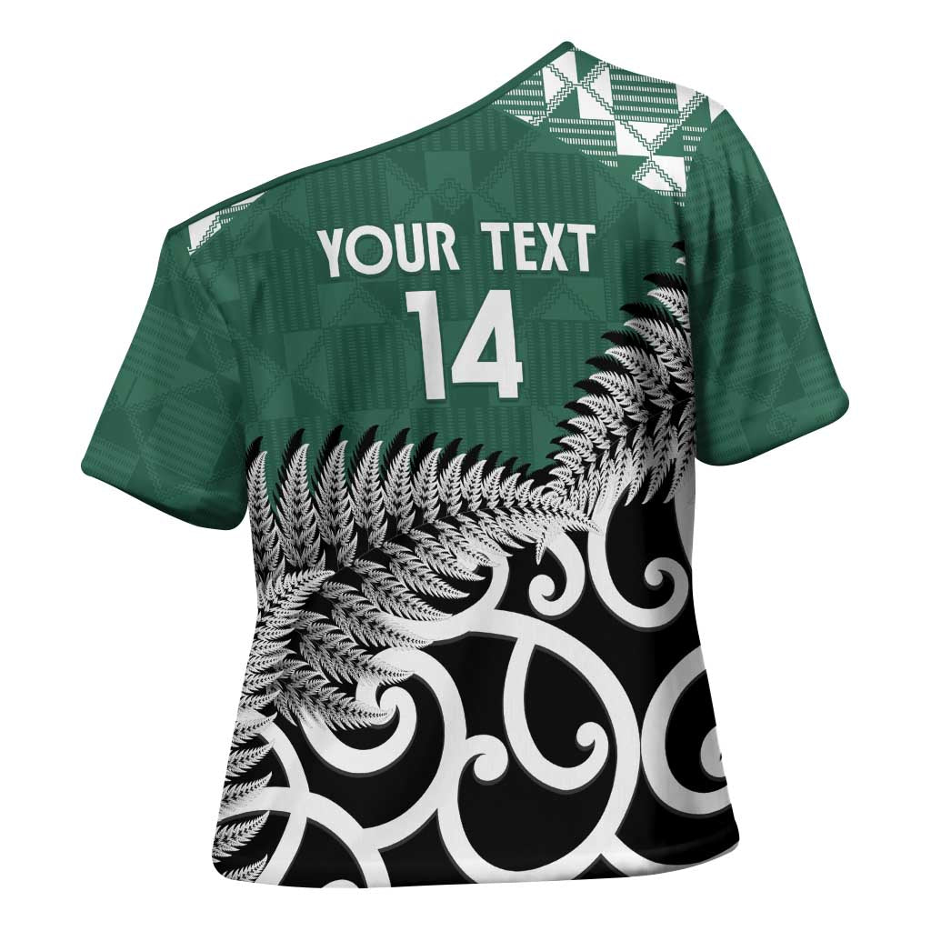 New Zealand South Africa Rugby Custom Cross Shoulder Shirt Springboks Kente All Black Maori Together - Aussie Hoodie