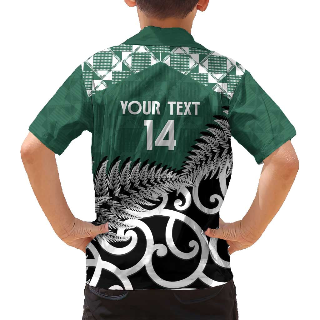 New Zealand South Africa Rugby Custom Family Matching Off Shoulder Maxi Dress and Hawaiian Shirt Springboks Kente All Black Maori Together - Aussie Hoodie