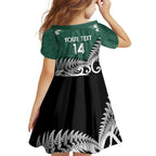 New Zealand South Africa Rugby Custom Family Matching Puletasi and Hawaiian Shirt Springboks Kente All Black Maori Together - Aussie Hoodie