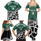 New Zealand South Africa Rugby Custom Family Matching Summer Maxi Dress and Hawaiian Shirt Springboks Kente All Black Maori Together - Aussie Hoodie