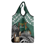New Zealand South Africa Rugby Grocery Bag Springboks Kente All Black Maori Together - Aussie Hoodie