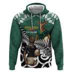 New Zealand South Africa Rugby Custom Hoodie Springboks Kente All Black Maori Together - Aussie Hoodie