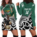 New Zealand South Africa Rugby Custom Hoodie Dress Springboks Kente All Black Maori Together - Aussie Hoodie