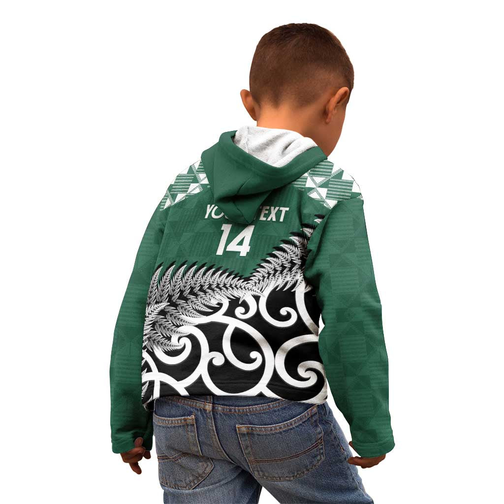 New Zealand South Africa Rugby Custom Kid Hoodie Springboks Kente All Black Maori Together - Aussie Hoodie