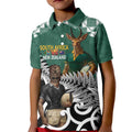 New Zealand South Africa Rugby Custom Kid Polo Shirt Springboks Kente All Black Maori Together - Aussie Hoodie