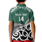 New Zealand South Africa Rugby Custom Kid Polo Shirt Springboks Kente All Black Maori Together - Aussie Hoodie